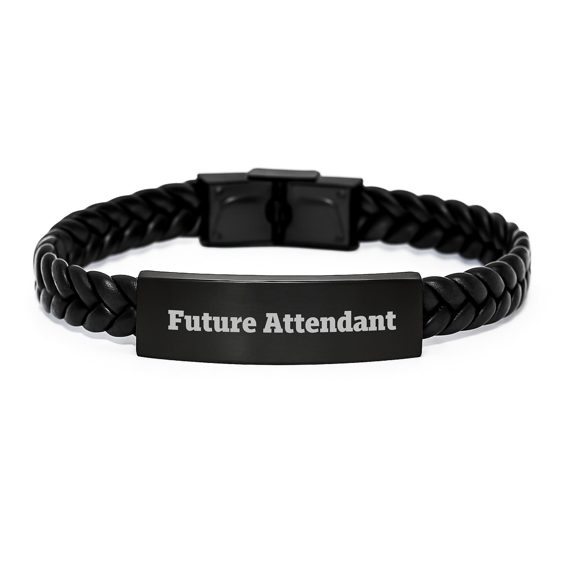 Funny Future Attendant Interlaced Leather Bracelet Gifts from Men to Family for Graduation - Image 1