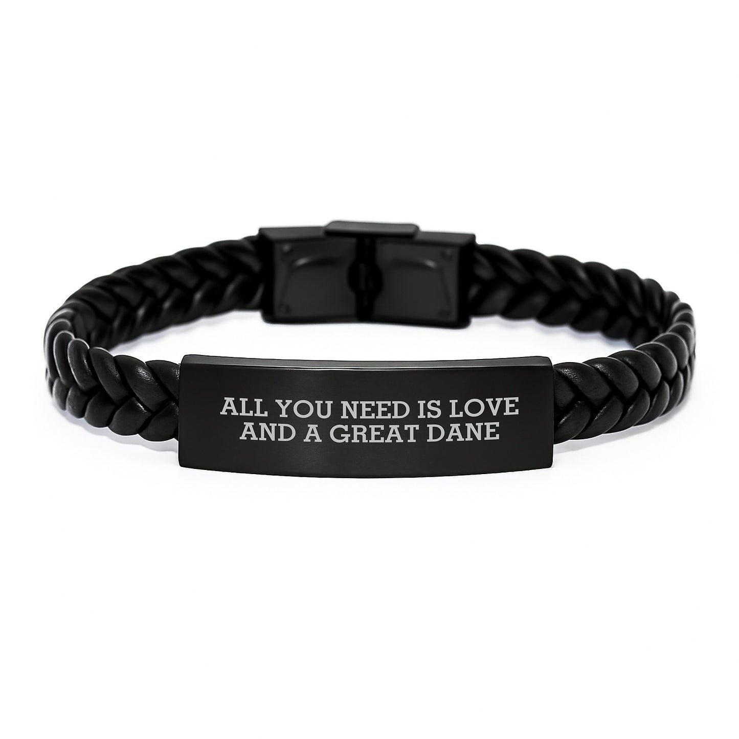 Funny Great Dane Dog Interlaced Leather Bracelet Christmas Unique Gifts from Men to Great Dane Dog Friends - Image 1