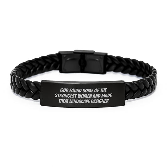 Funny Quote Landscape Designer Gifts - Interlaced Leather Bracelet, Gifts from Men to Women, Unique Christmas Unique Gifts for Her - Image 1
