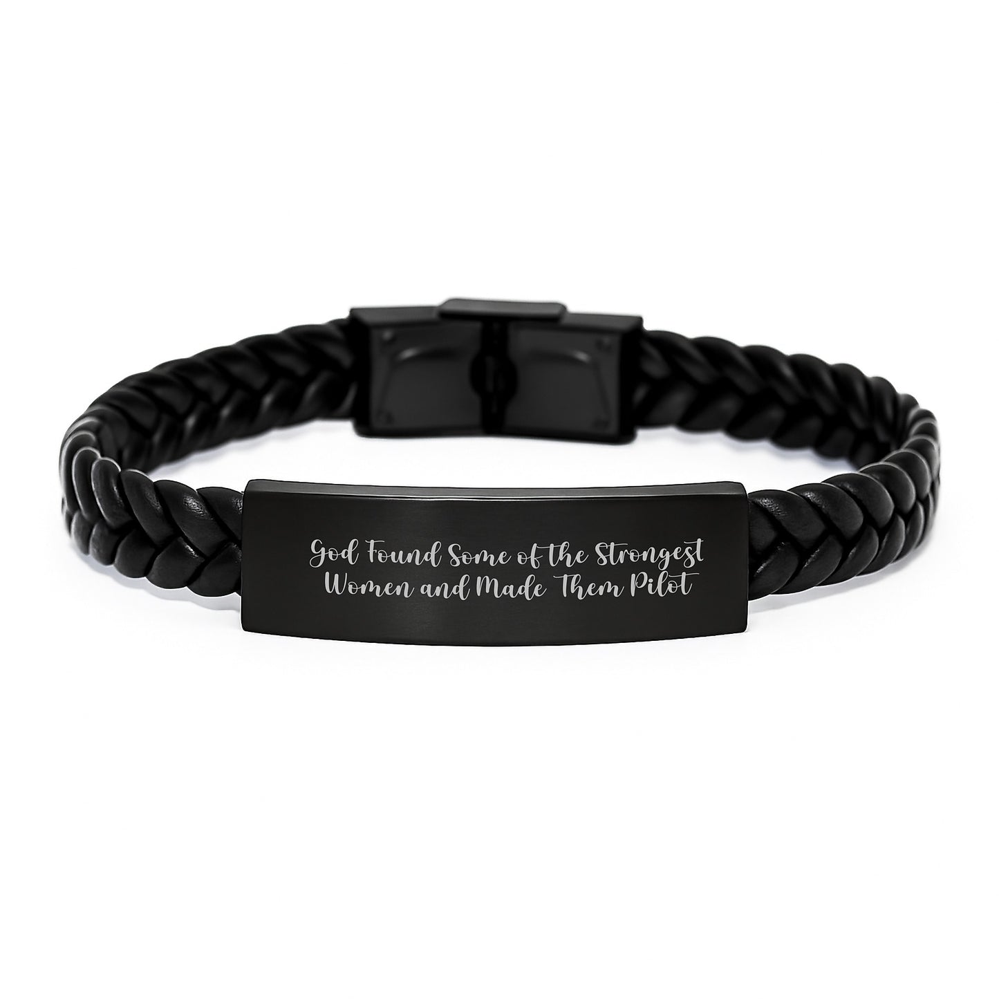 Pilot Gifts from Men, Funny Quote Interlaced Leather Bracelet for Women Graduation Unique Gifts - Image 1