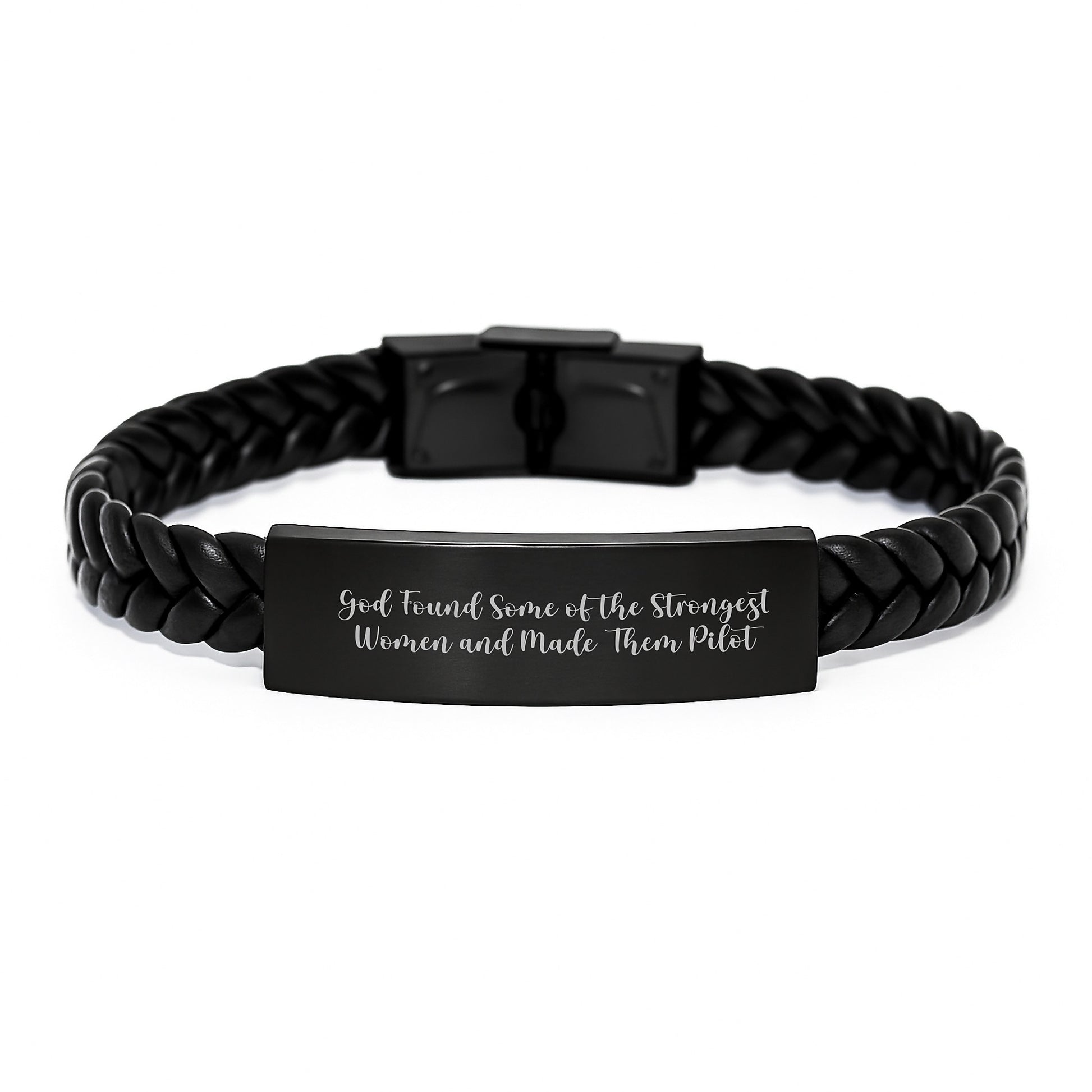 Pilot Gifts from Men, Funny Quote Interlaced Leather Bracelet for Women Graduation Unique Gifts - Image 1