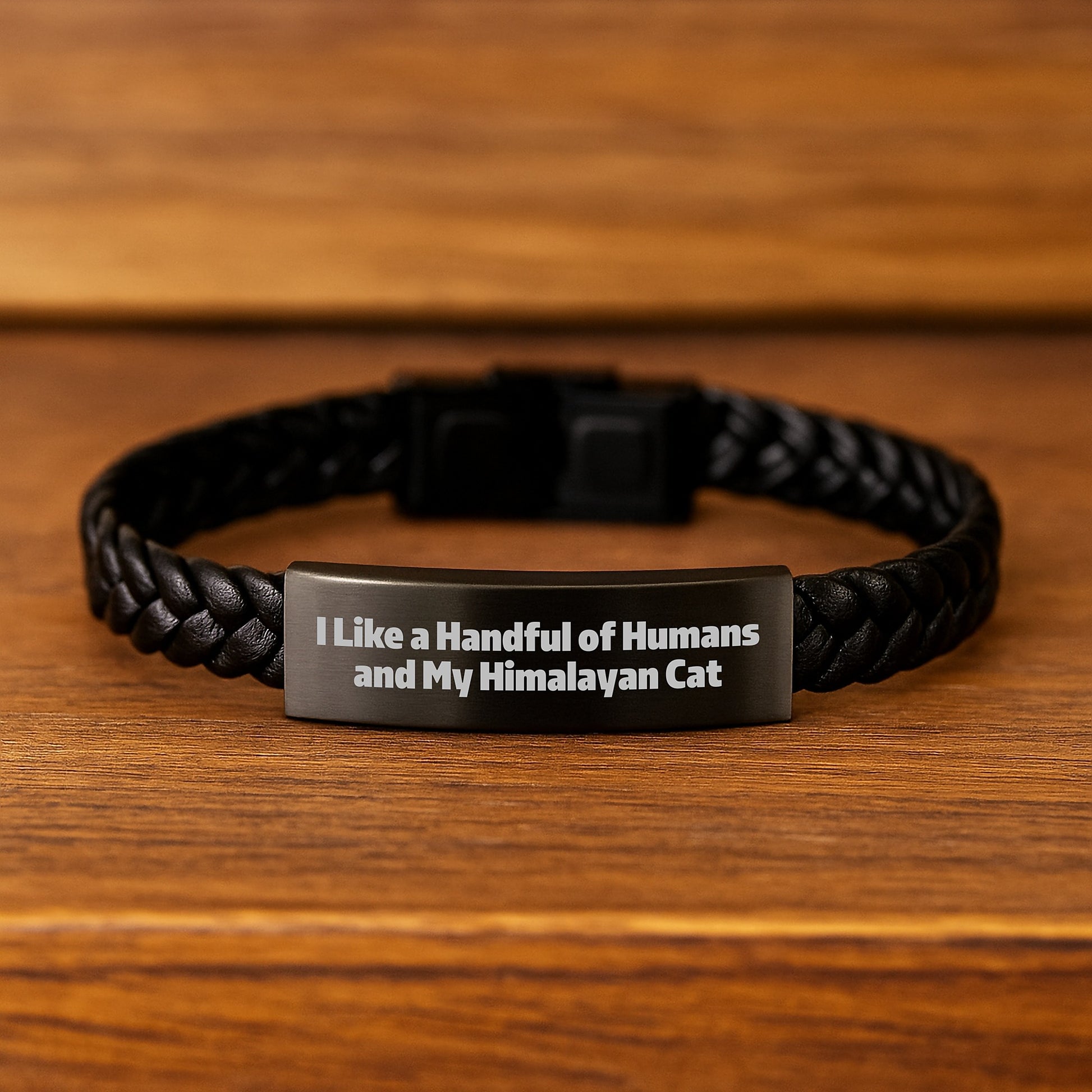 Funny Himalayan Cat Lover Gifts for Family Friends - Interlaced Leather Bracelet with Stainless Steel, PU Leather - Gifts from Men to Women, Christmas Unique Presents - Image 2