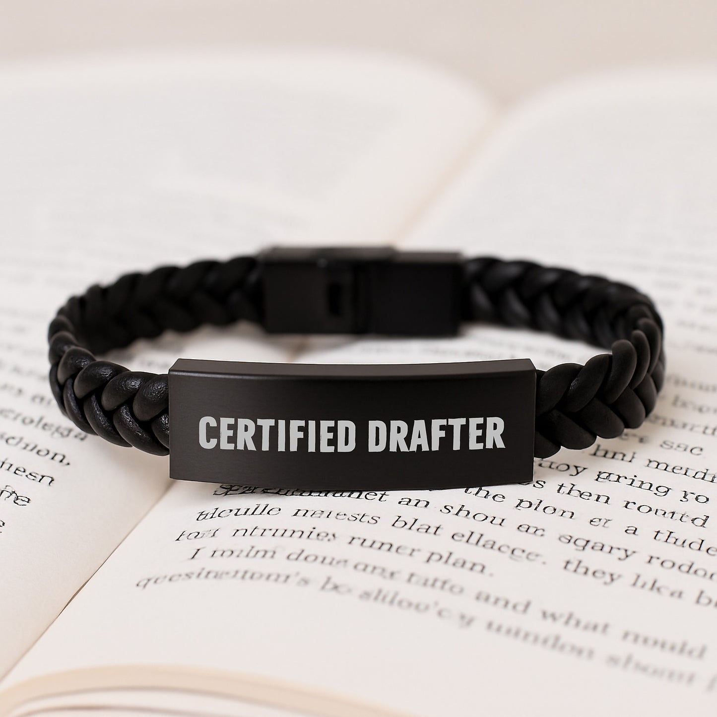 Certified Drafter Gifts Funny Quote Interlaced Leather Braces for Men Women Friends Coworkers Family Graduation Unique Presents from Husband Wife Sweetheart Sweetheart - Image 3