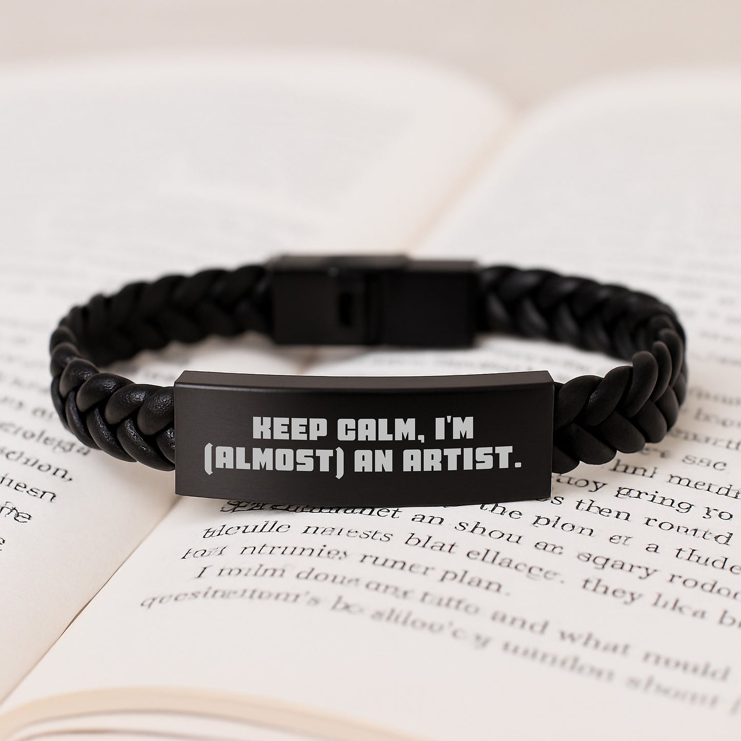 Gifts for Artists, Funny Quote Interlaced Leather Bracelets, Christmas Unique Presents from Friends to Friends - Image 3