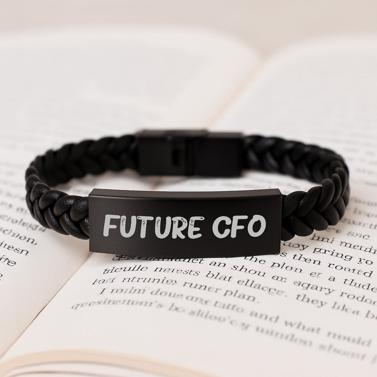 Funny CFO Quotes Interlaced Leather Bracelet Gifts from Men to Future CFO, Graduation Unique Gifts for CFO - Image 3