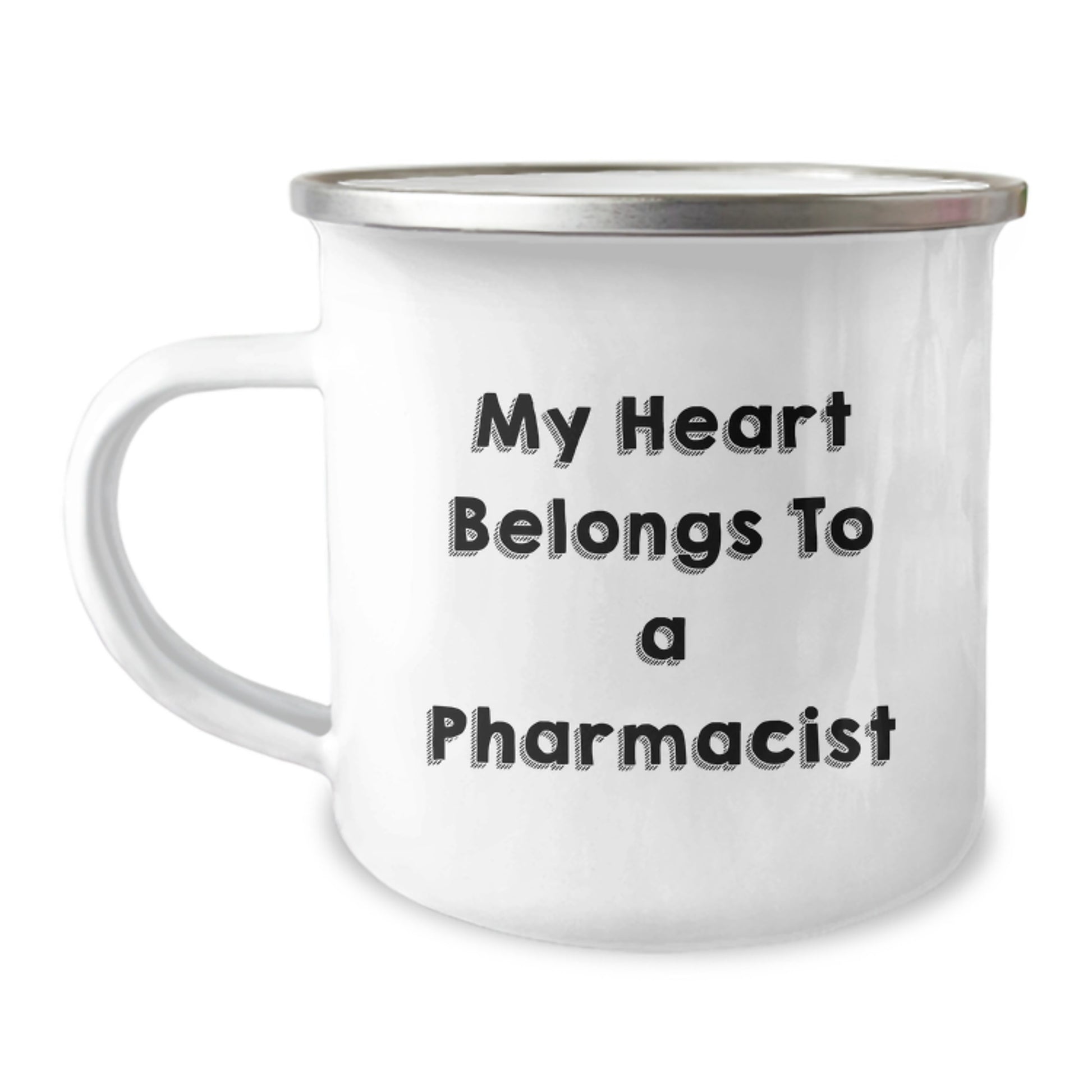 Funny Pharmacist Gifts from Friends - 'My Heart Belongs To A Pharmacist' Christmas Unique Mug for Pharmacist Enthusiasts - Image 1