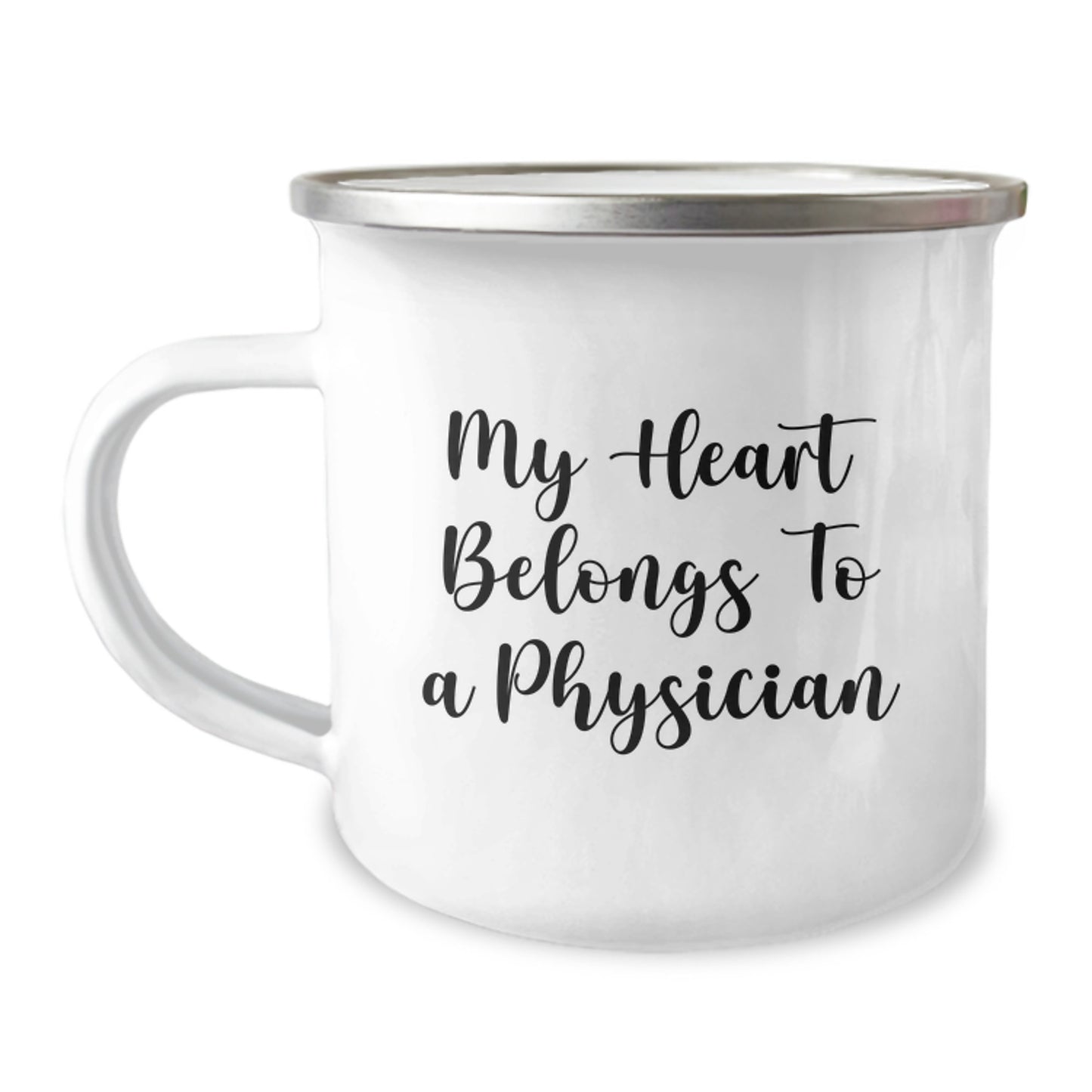Funny Physician Gifts from Men - My Heart Belongs To A Physician Christmas Unique Mug for Women - Image 1