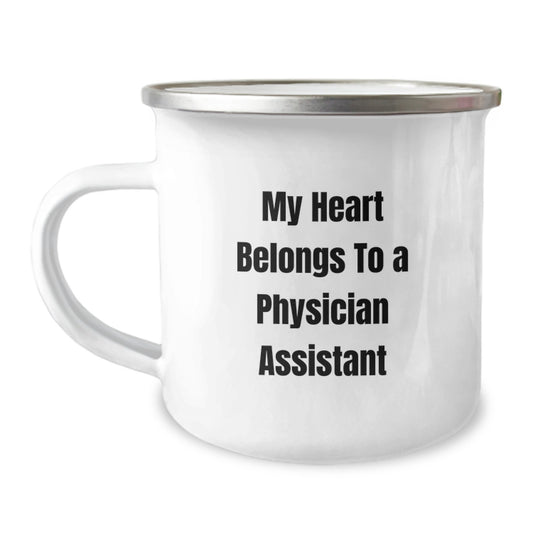 Funny Physician Assistant Gifts from Family - 'My Heart Belongs To A Physician Assistant' Christmas Unique Mugs for Physician Assistant Men - Image 1
