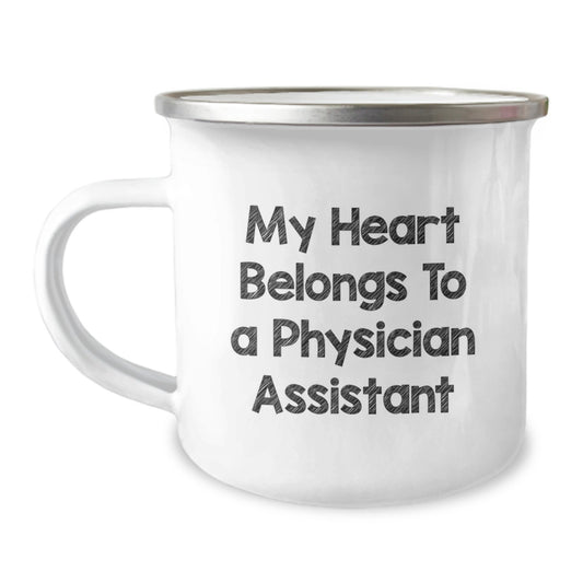 Funny Physician Assistant Gifts from Friends - My Heart Belongs To A Physician Assistant Christmas Unique Mugs for Physician Assistant Lovers - Image 1