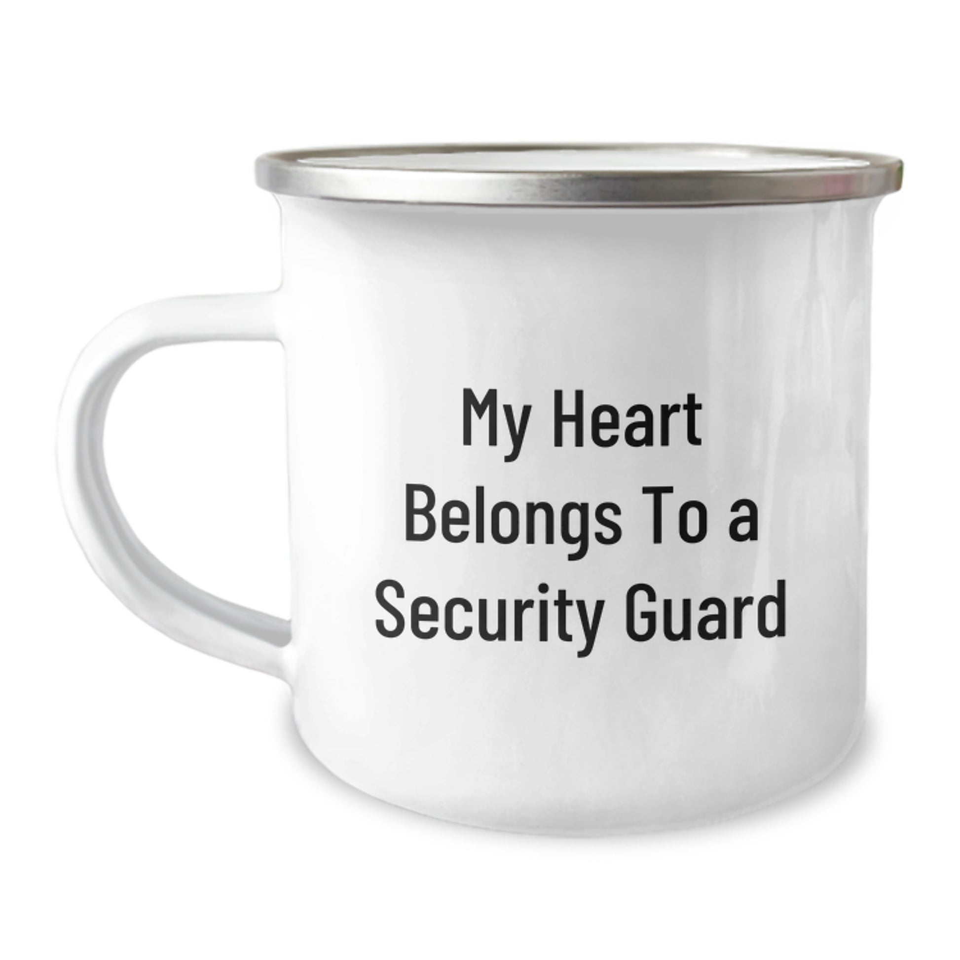Funny Security Guard Gifts from Friends and Family - My Heart Belongs To A Security Guard Christmas Unique Mugs for Men and Women - Image 1