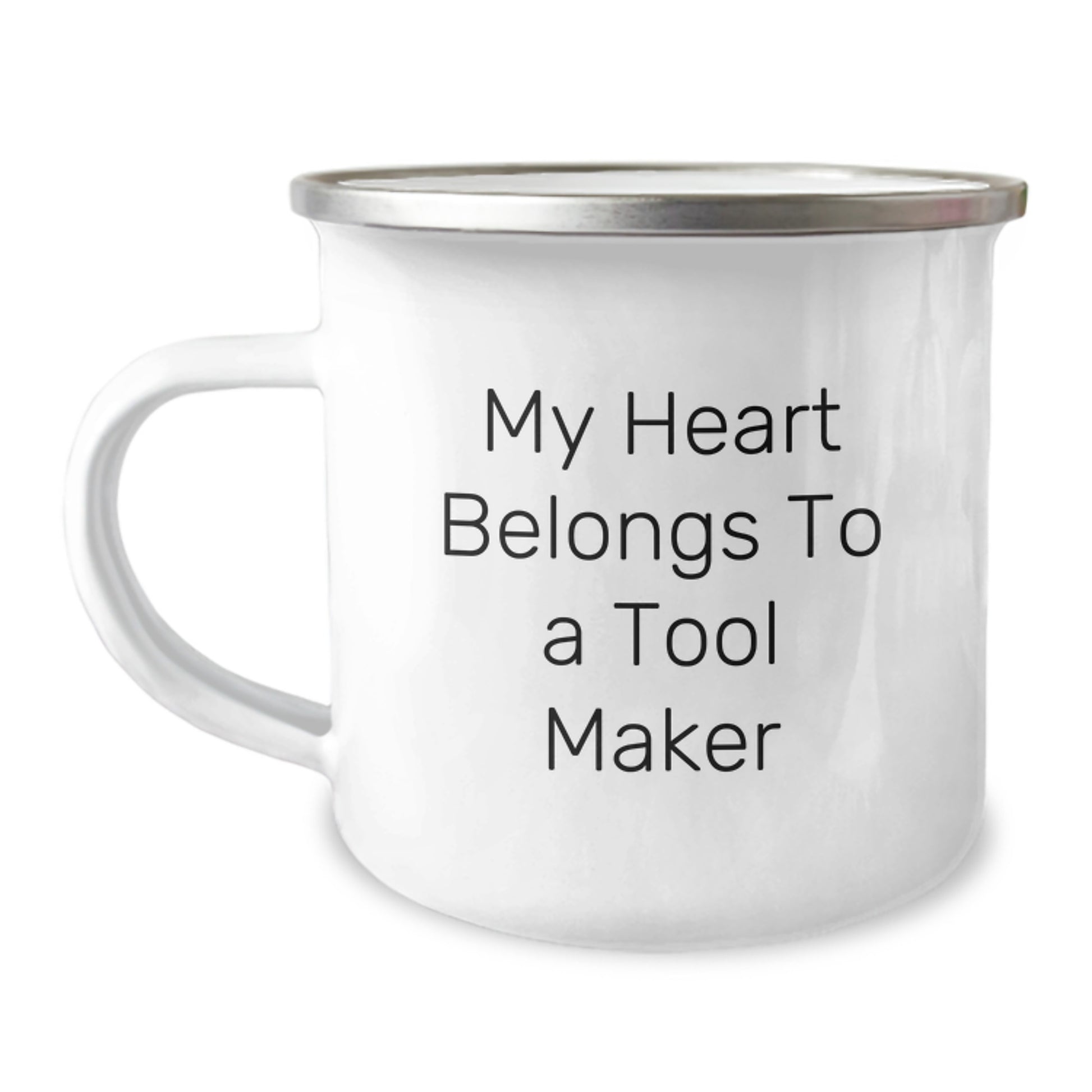 Funny Tool Maker Gifts from Friends - Camping Mug with 'My Heart Belongs To A Tool Maker' - Unique Christmas Unique Gifts for Christmas - Image 1