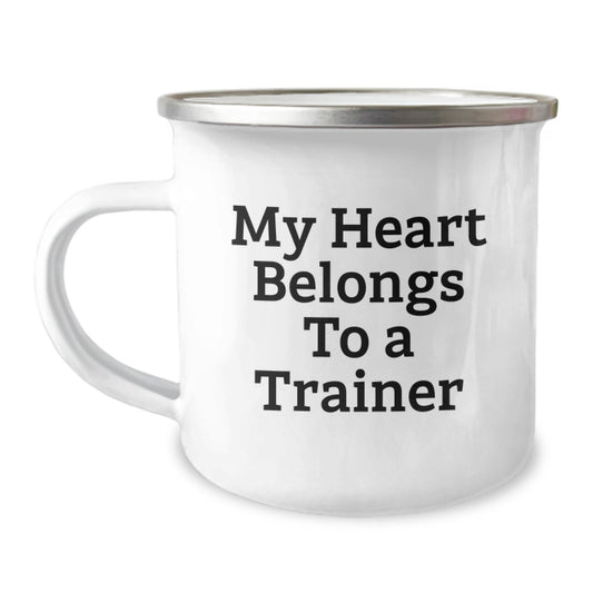 Funny Trainer Lover Camping Mug Gifts from Men for Christmas Unique Presents - Image 1