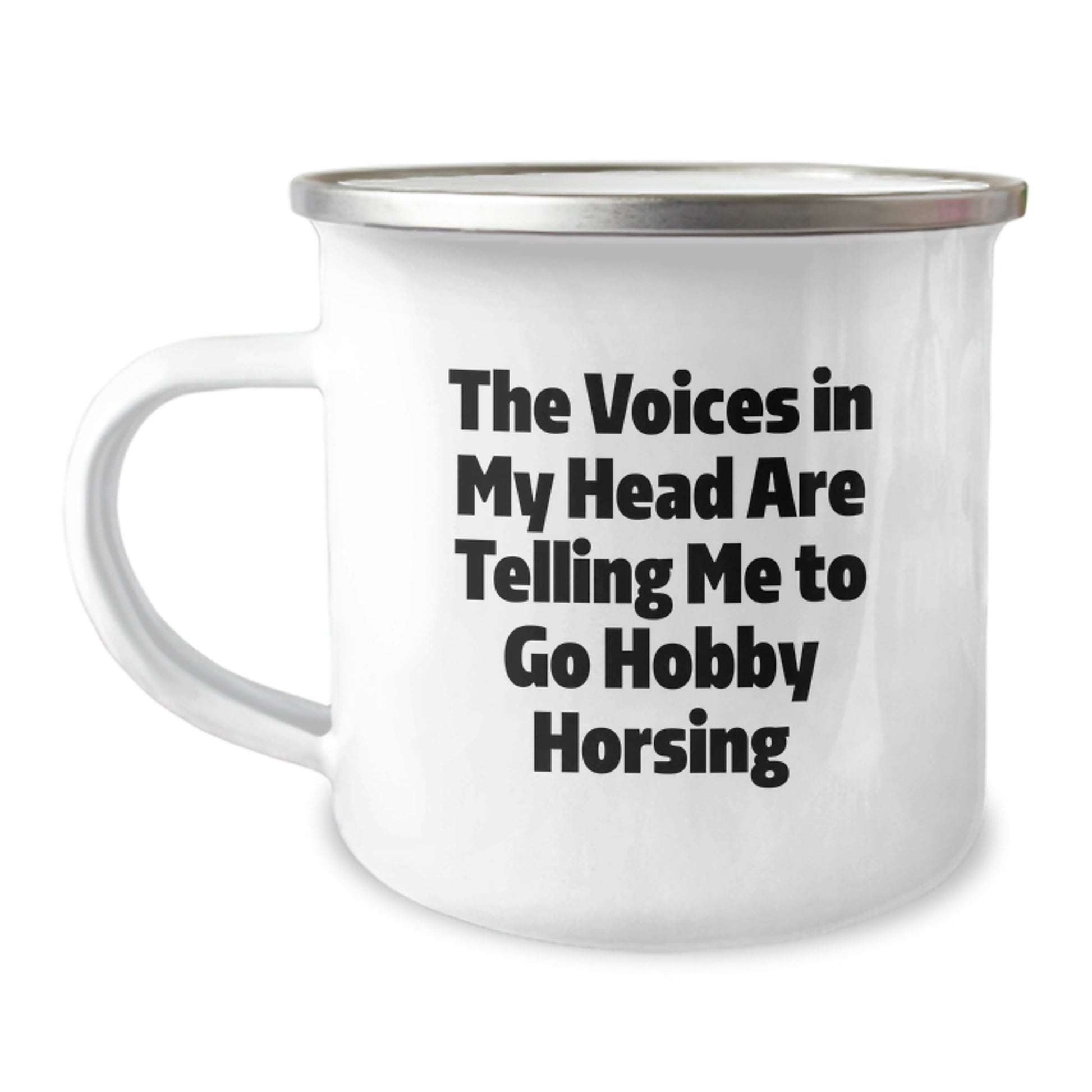 Funny Hobby Horsing Gifts for Men, Women, Friends - The Voices In My Head Are Telling Me To Go Hobby Horsing Christmas Unique Mugs for Camping Enthusiasts - Image 1
