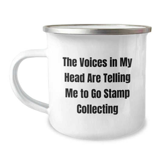 Funny Stamp Collecting Gifts from Friends for Stamp Enthusiasts - Christmas Unique Items for Women - Camping Mug with Inspirational Quote - Image 1