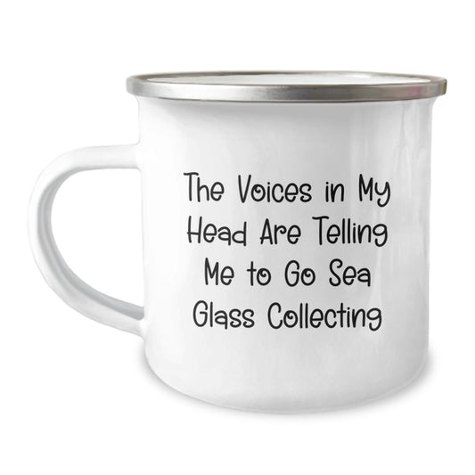 Funny Sea Glass Collecting Camping Mug Gifts from Friends for Sea Glass Enthusiasts, Unique Christmas Unique Gifts - Image 1
