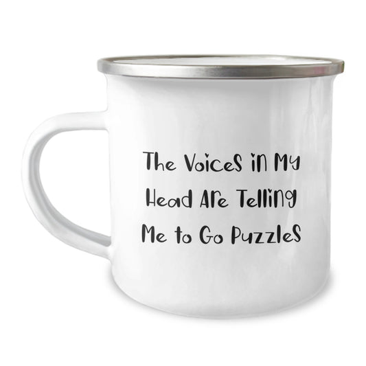 Funny Puzzle Enthusiast Gifts for Friends, Puzzles Camping Mug for Men, Women, Unique Christmas Unique Gifts from Puzzles Lover - Image 1