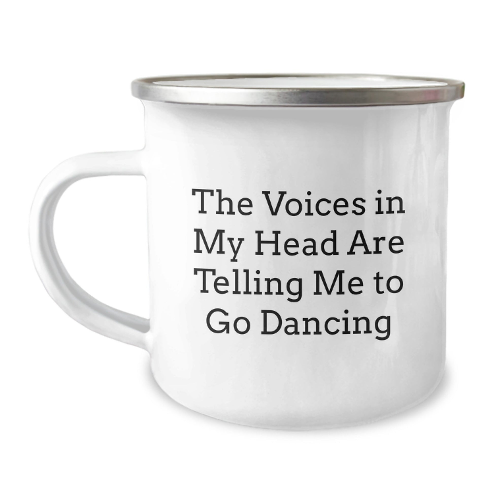 Funny Dancing Gifts for Friends, Camping Mug from Family, The Voices In My Head Are Telling Me To Go Dancing Christmas Unique - Image 1