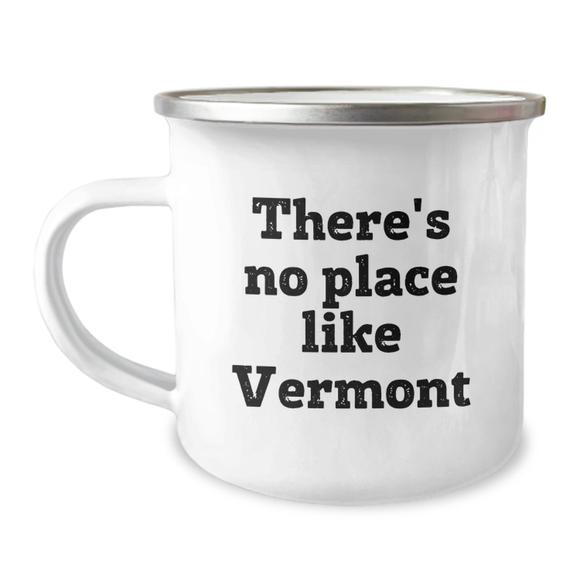 Funny Vermont Camping Mug Gifts from Friends to Family, There's No Place Like Vermont, Unique Graduation Gifts for Men and Women - Image 1