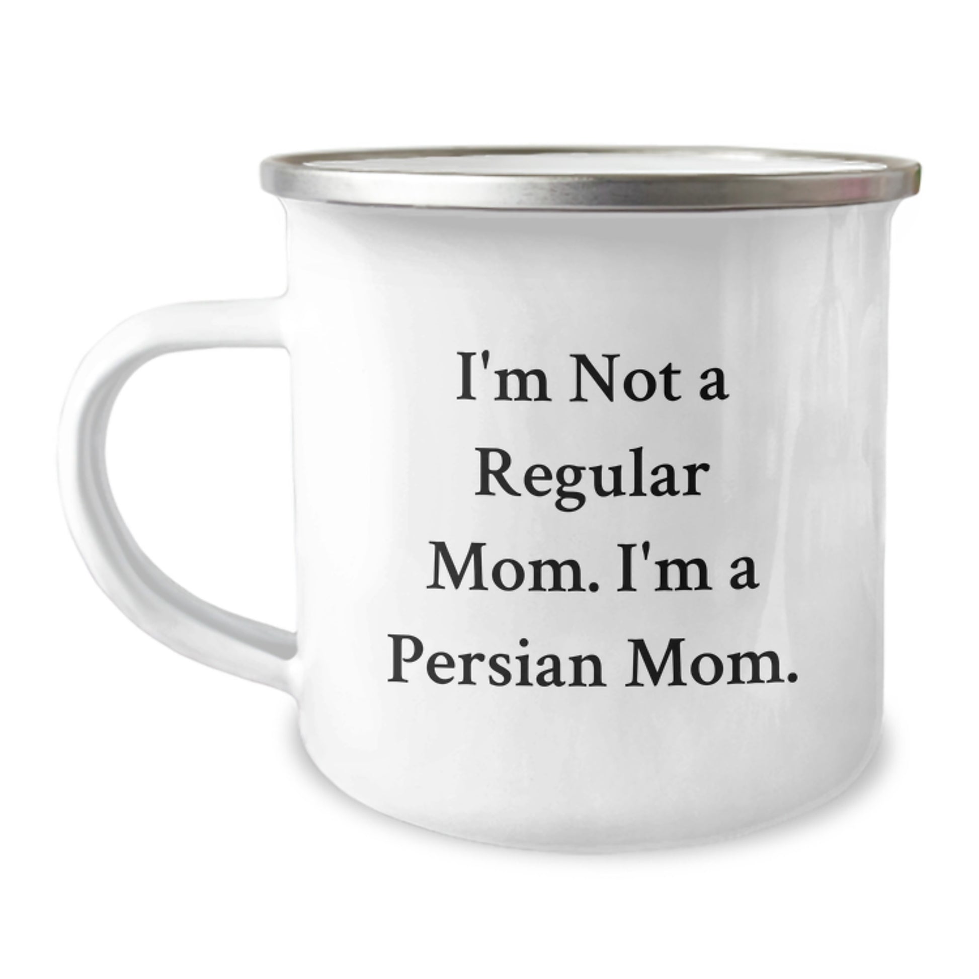 Funny Gift Gifts for Persian Cat Lovers, Camping Mug, Christmas Unique Gifts from Friends Family, 'I'm Not A Regular Mom. I'm A Persian Mom.' - Image 1