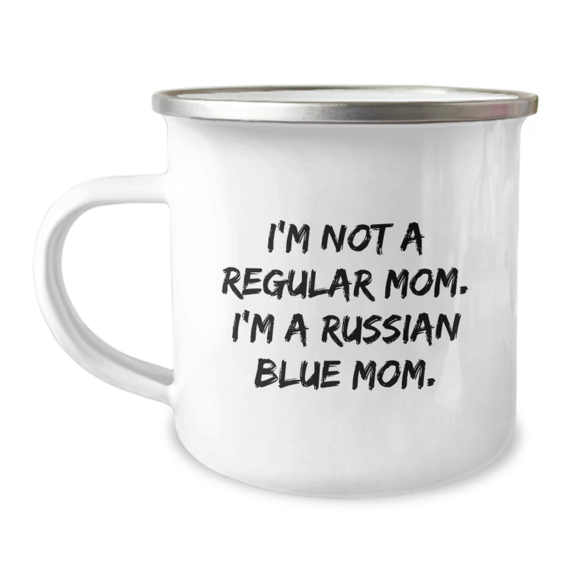 Funny Russian Blue Cat Camping Mug Gifts from Mom for Russian Blue Cat Lover - Christmas Unique - Image 1