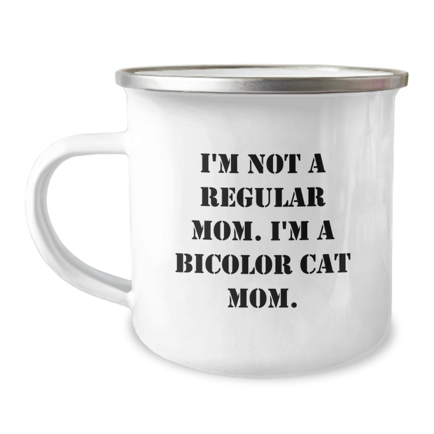 Bicolor Cat Mom Gifts from Family - Funny Camping Mug for Graduation - Image 1