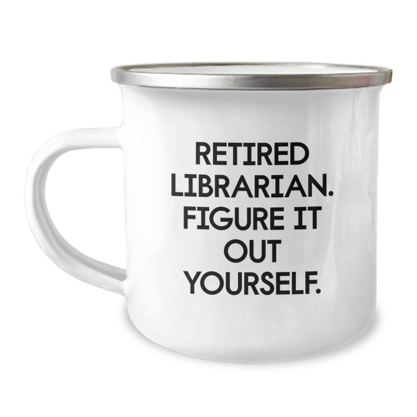 Funny Librarian Gifts for Librarians, Retired Librarian Humor Camping Mug, Gifts from Coworkers to Coworkers this Christmas - Image 1