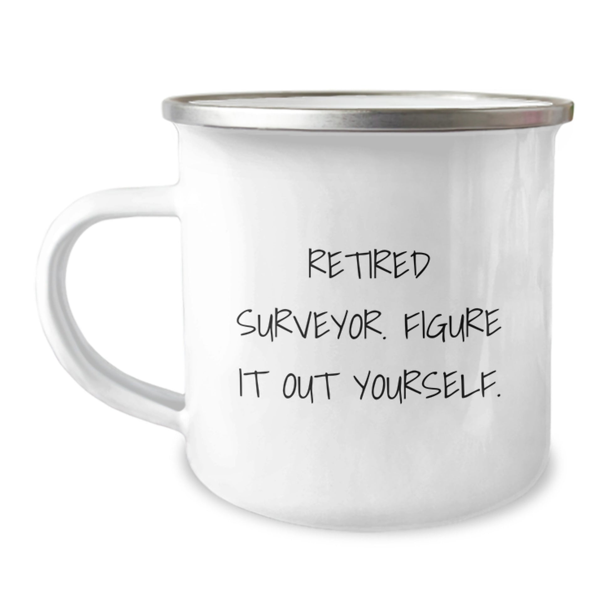 Funny Retired Surveyor Gifts for Men from Friends - Camping Mug for Surveyor Graduation - Image 1