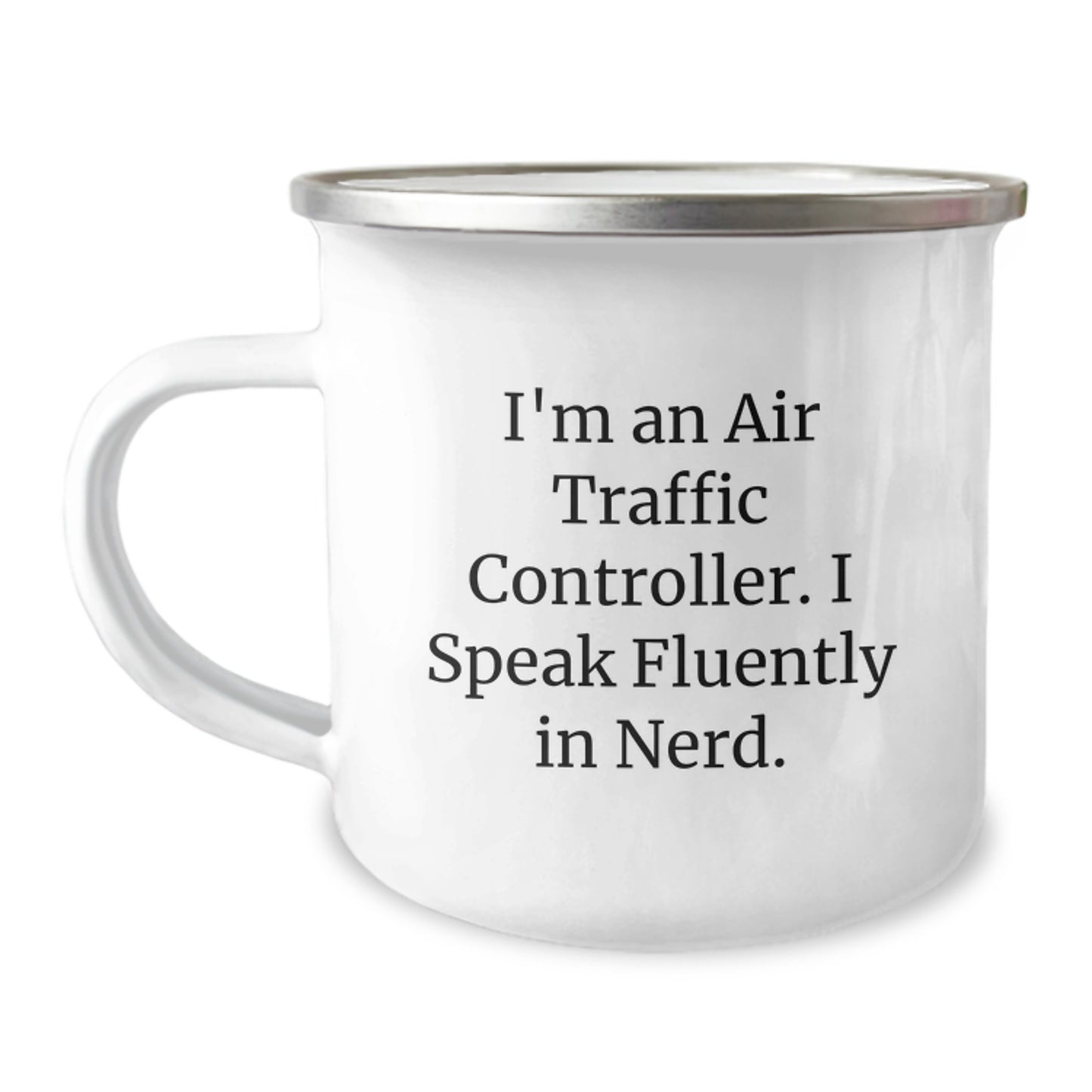Funny Air Traffic Controller Gifts for Men - 'I Speak Fluently In genius.' Camping Mug - Unique Christmas Memorable Presents from Friends or Family - Image 1