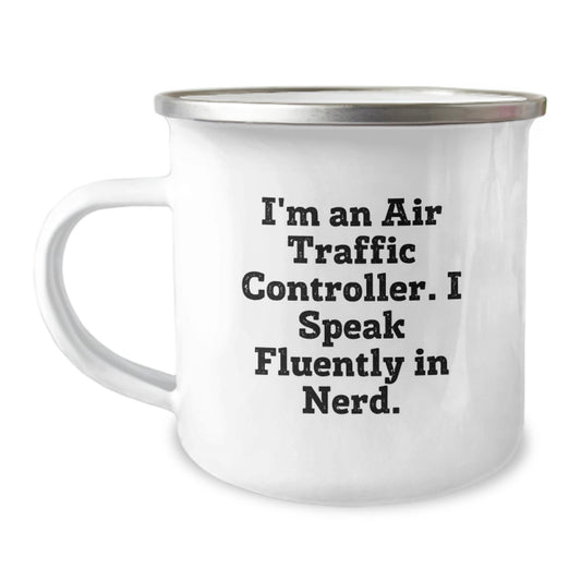 Funny Air Traffic Controller Gifts from Family for Men Unique Christmas Memorable Presents Camping Mug - Image 1