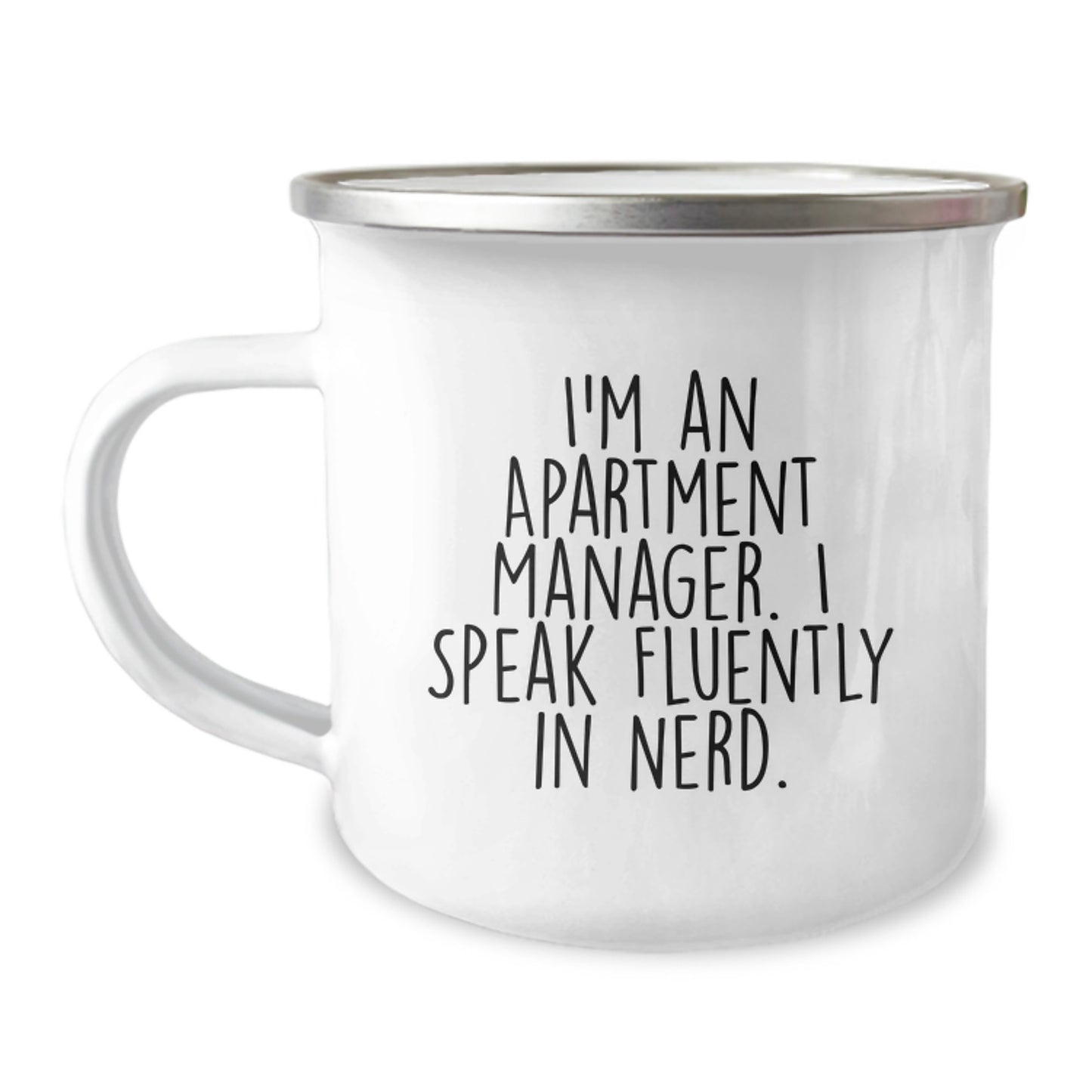 Funny Apartment Manager Gift Ideas for Men, 'I'm An Apartment Manager. I Speak Fluently In genius.', Christmas Unique Gifts from Friends - Image 1