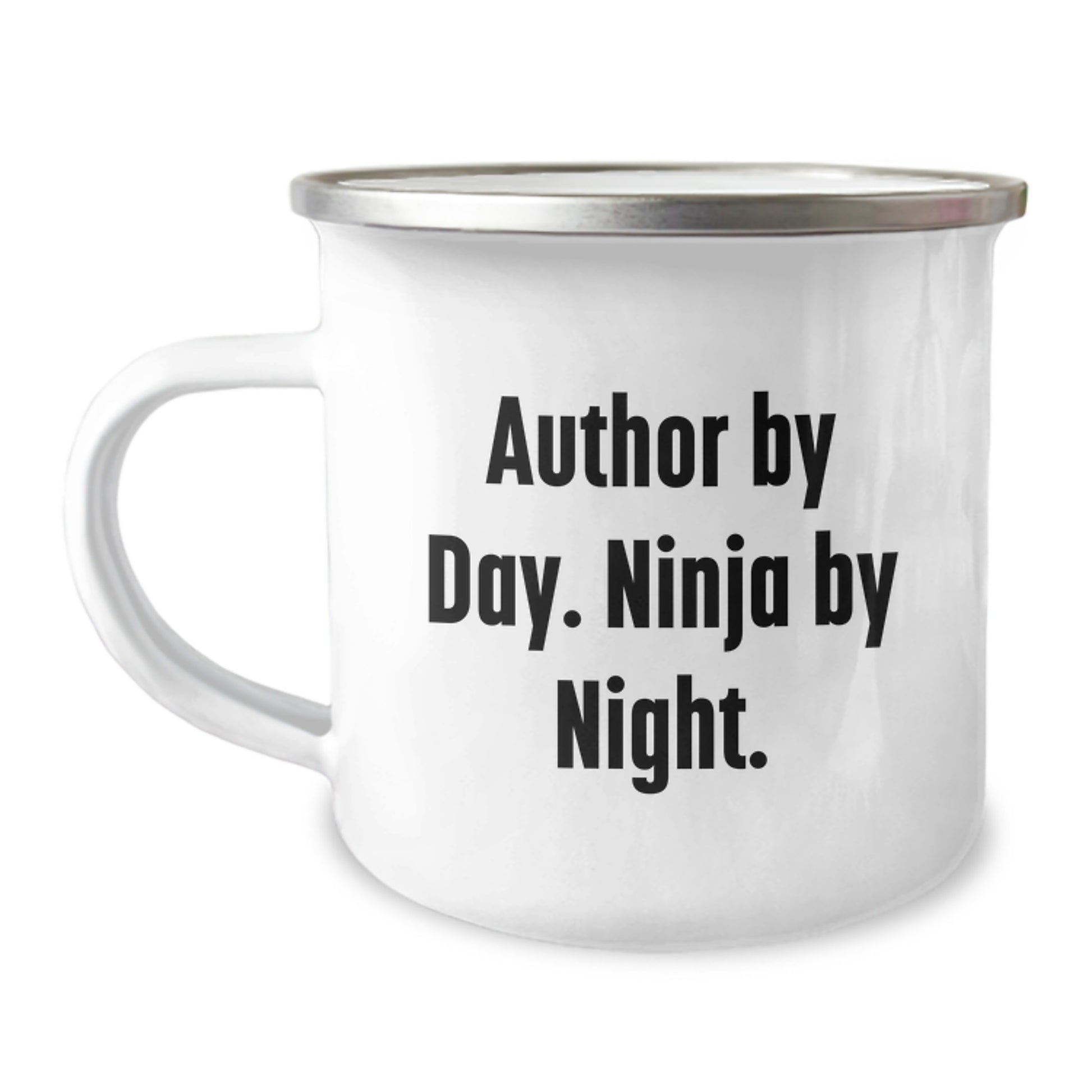 Author Gifts, Funny Camping Mugs, 'Author By Day. Ninja By Night.' Quote, Gifts from Friends for Author, Graduation Unique Gifts - Image 1