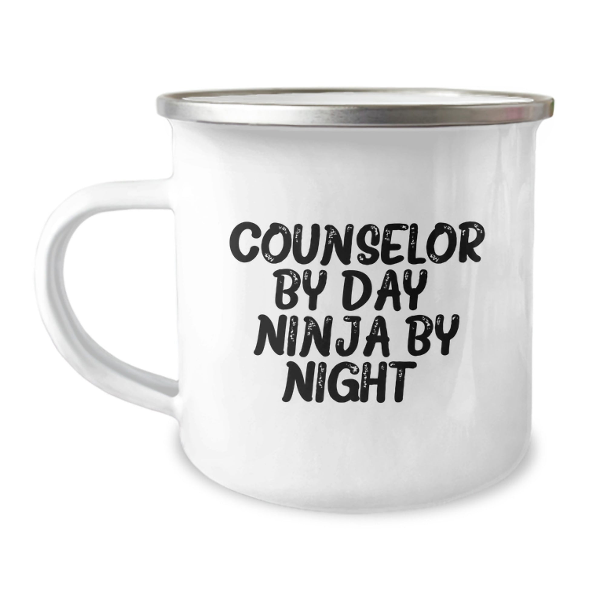 Counselor Gifts from Friends, Unique Graduation Mugs for Men and Women, Counselor By Day Ninja By Night Funny Camping Mug - Image 1
