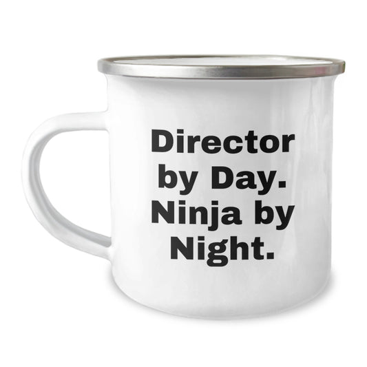 Funny Director Gifts from Men for Director - Director By Day Ninja By Night Camping Mug, Perfect for Christmas Unique Gifts - Image 1