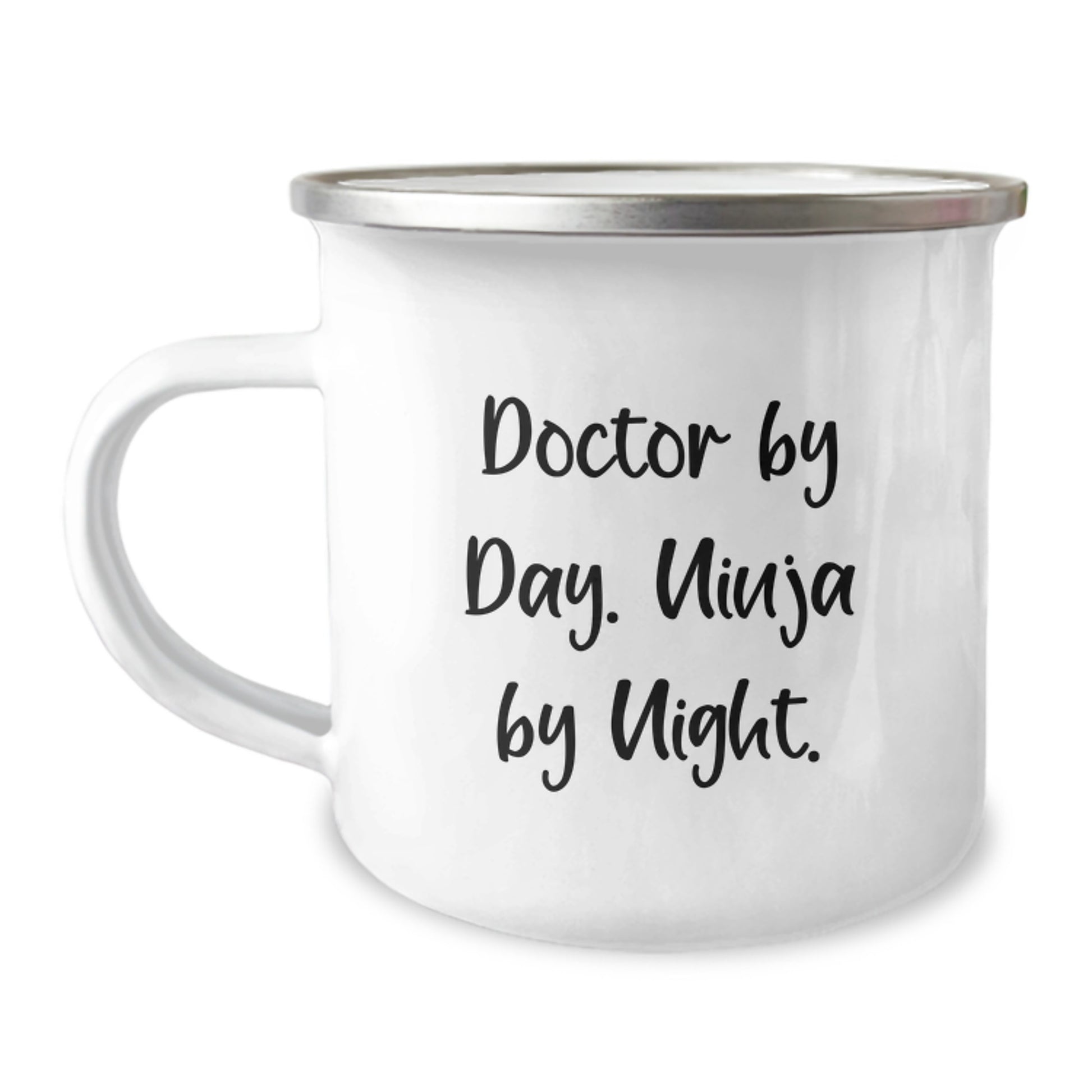 Funny Doctor Gifts, Unique Camping Mug for Men, 'Doctor By Day. Ninja By Night.' Quote, Christmas Unique Gifts from Friends - Image 1