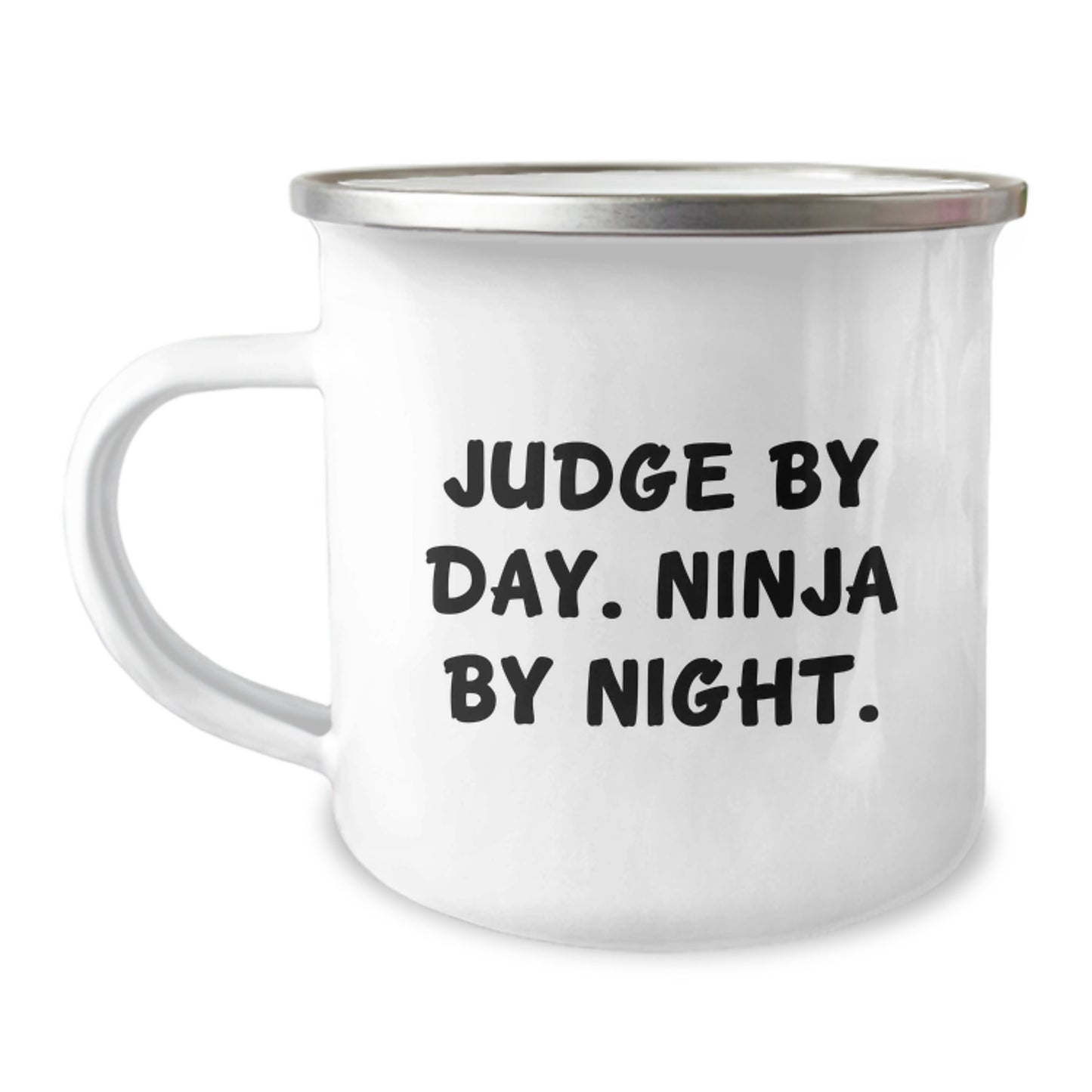Judge Gifts, Judge By Day Ninja By Night Camping Mug, Funny Birthday Unique Gifts for Judge, Gifts from Friends, Perfect for Judge's Birthday - Image 1