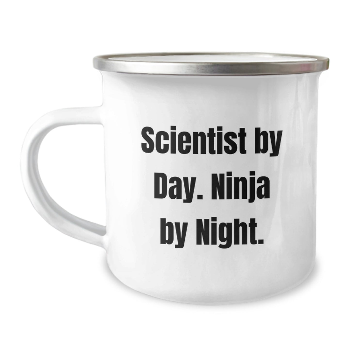 Funny Scientist Christmas Unique Gifts for Scientist Friends, Men, Family, Men Camping Mug, Scientist By Day. Ninja By Night. Quote - Image 1