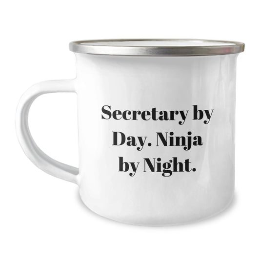 Funny Secretary Gifts from Friends - Secretary By Day. Ninja By Night. Christmas Unique Mugs for Secretary - Image 1