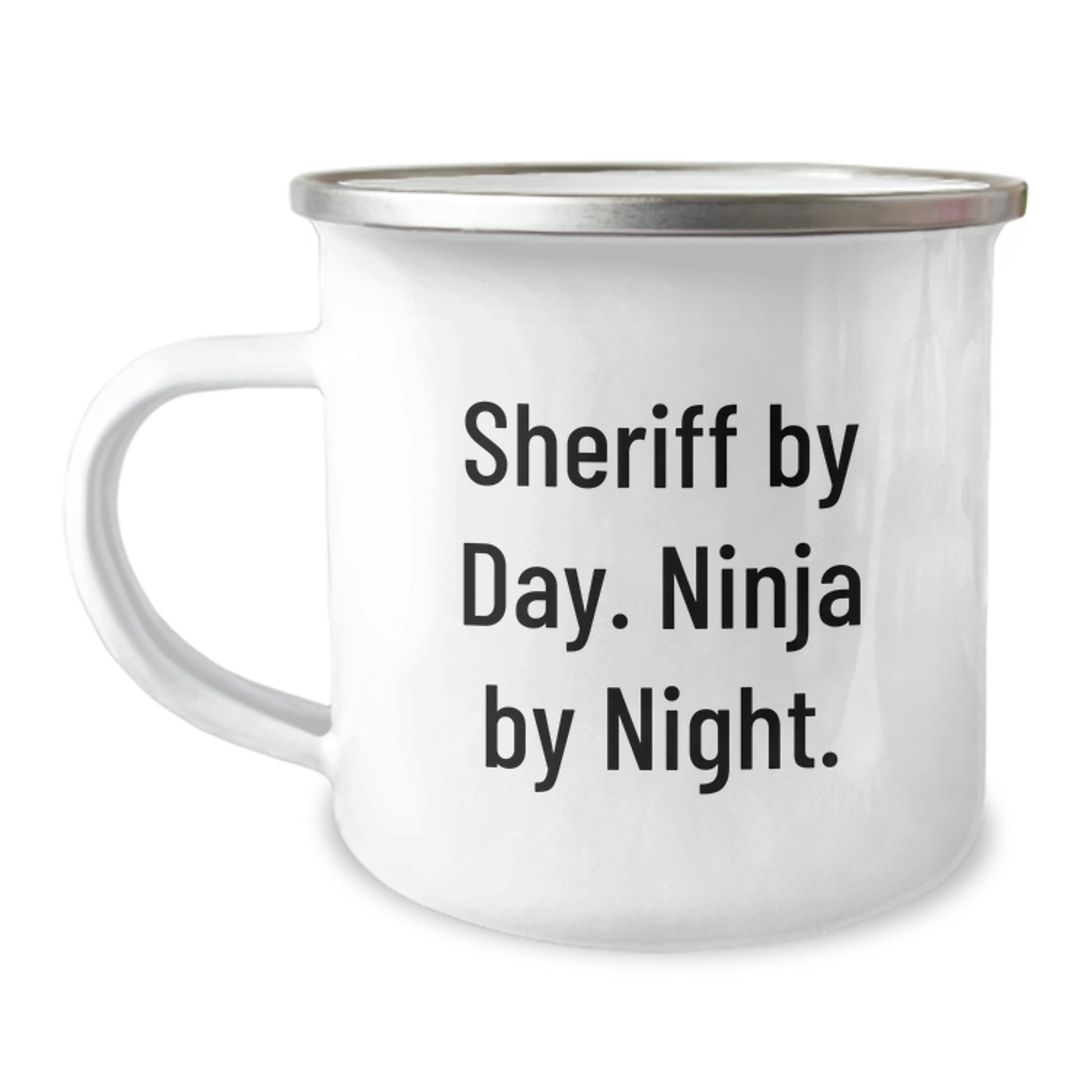 Funny Sheriff Gifts for Men from Friends, Unique Camping Mug for Sheriff, Sheriff By Day. Ninja By Night. Christmas Unique Gifts - Image 1