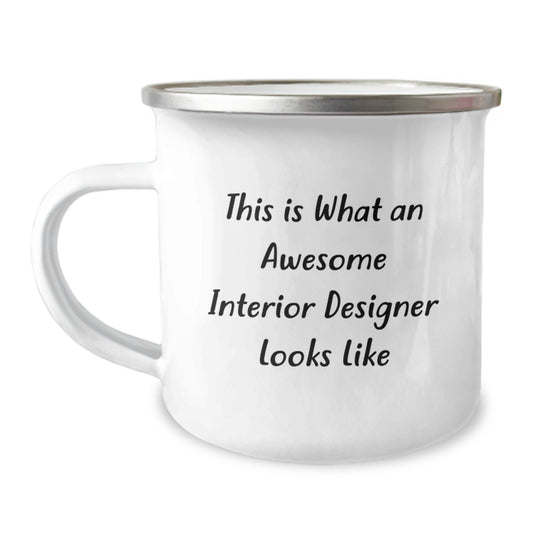 Funny Interior Designer Gifts from Men to Women - This Is What An Awesome Interior Designer Looks Like Christmas Unique Mugs for Interior Designers Camping Mug - Image 1