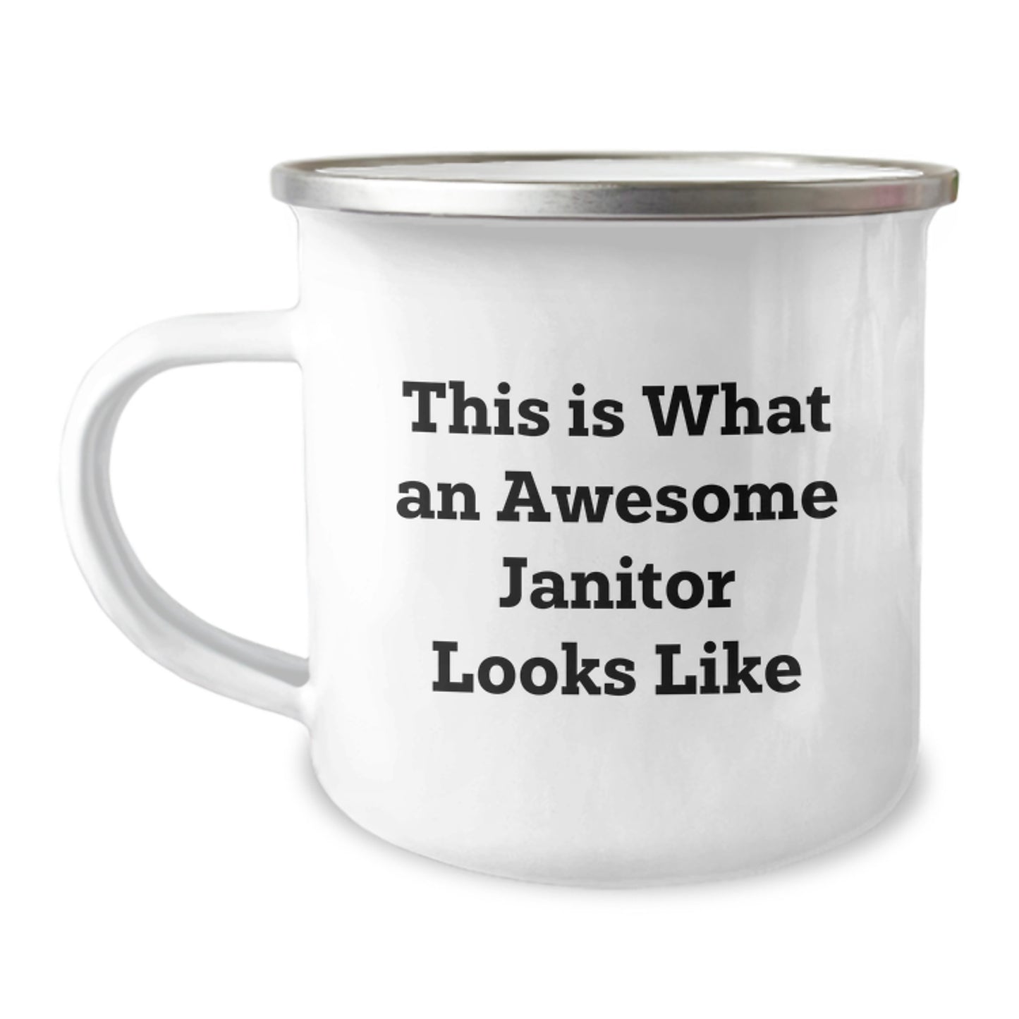 Funny Janitor Gifts from Friends - This 'Awesome Janitor' Camping Mug for Men, Women, Coworkers, Family - Image 1