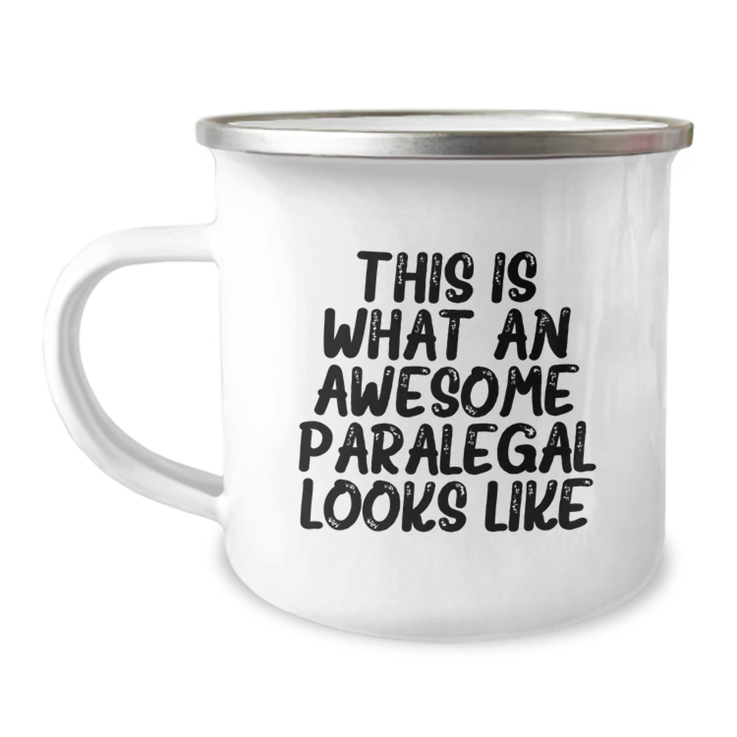Awesome Paralegal Gifts from Friends for Birthday - Quote: 'This Is What An Awesome Paralegal Looks Like' - Camping Mug for Her/His - Image 1