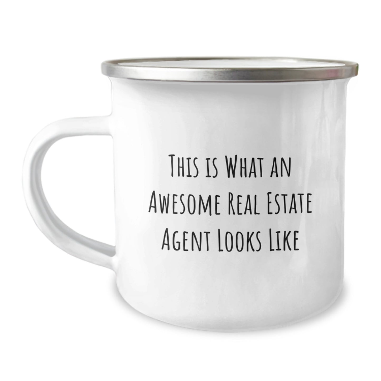 Funny Real Estate Agent Gifts from Friends, Birthday Unique Gifts for Real Estate Agent, Camping Mug with Quote 'This Is What An Awesome Real Estate Agent Looks Like' for Men or Women - Image 1
