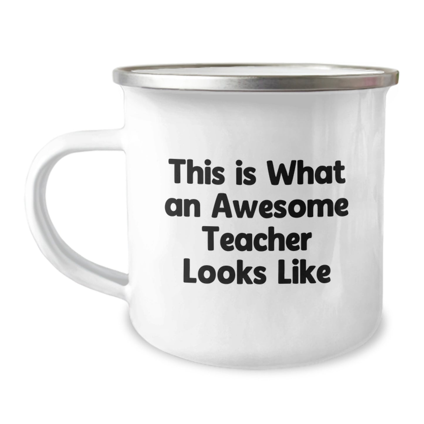 Teacher Gifts from Friends Funny This Is What An Awesome Teacher Looks Like Camping Mug for Graduation - Image 1
