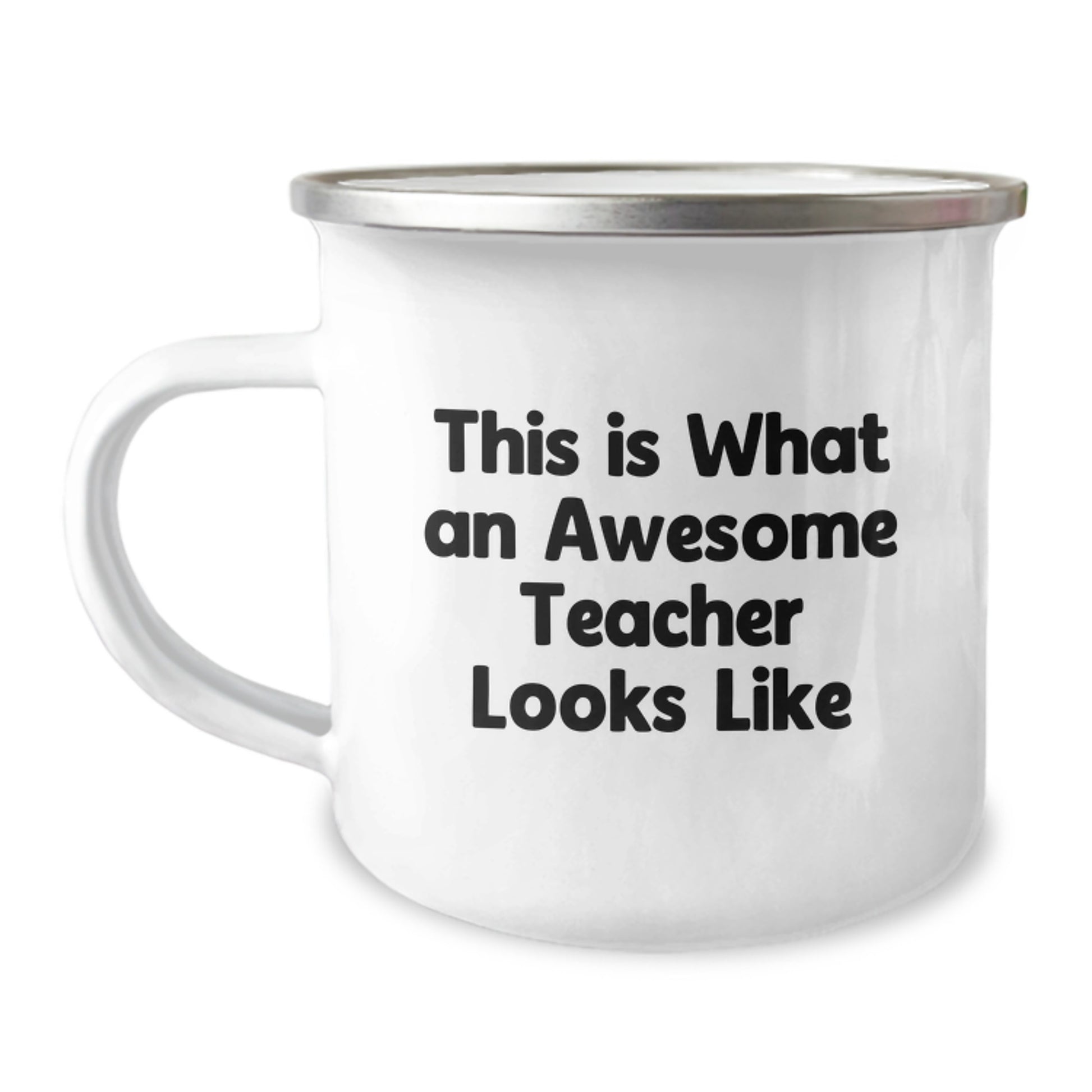 Teacher Gifts from Friends Funny This Is What An Awesome Teacher Looks Like Camping Mug for Graduation - Image 1