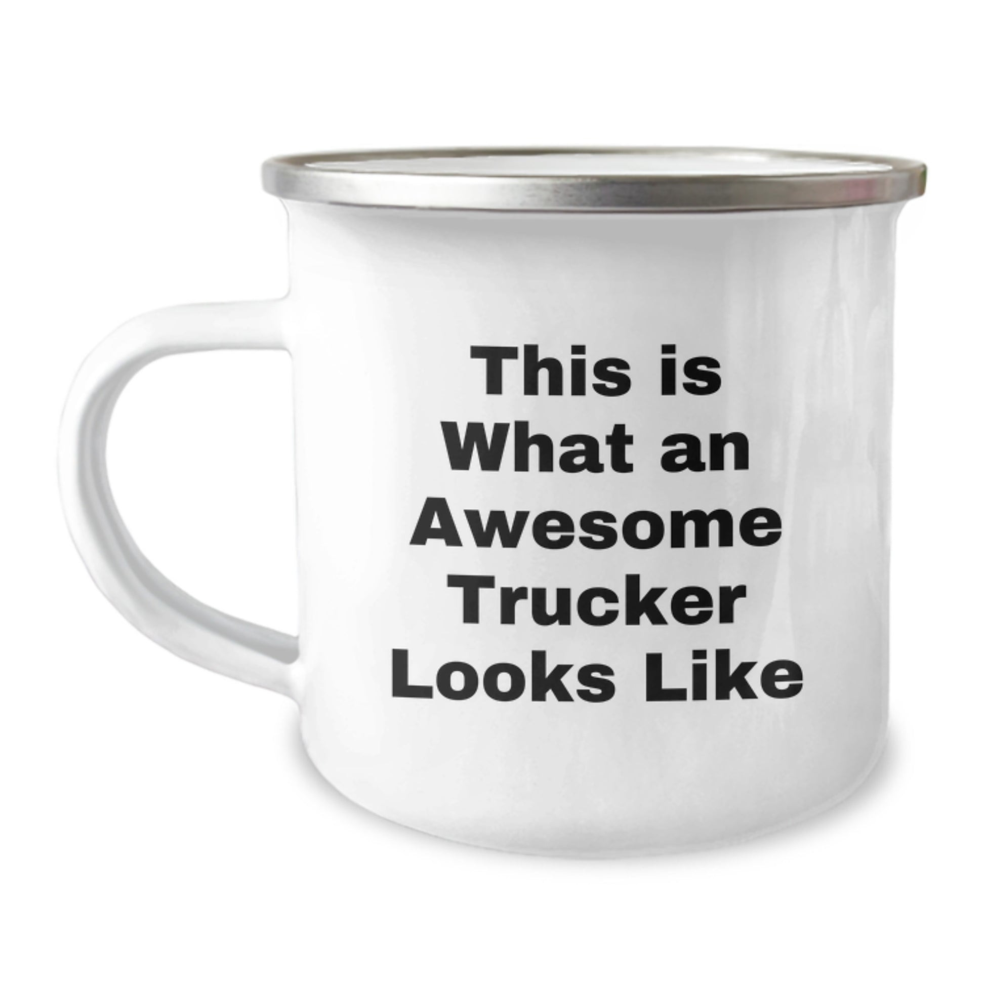 Funny Trucker Gifts from Friends for Awesome Truckers, Christmas Unique Mugs for Camping Enthusiasts, This 'Is What An Awesome Trucker Looks Like' - Image 1