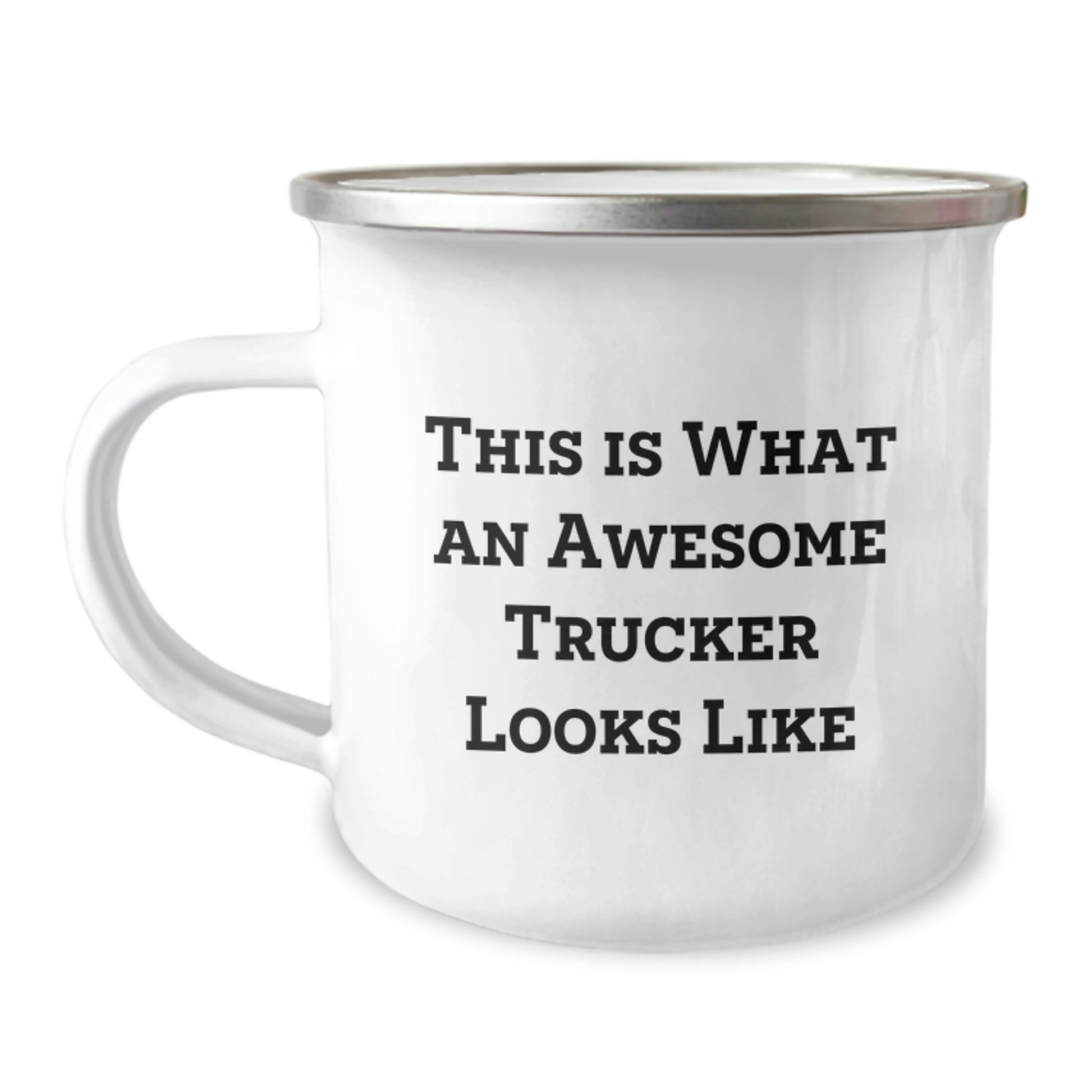 Funny Trucker Gifts for Men, This Is What An Awesome Trucker Looks Like Camping Mug, Christmas Unique Trucker Mugs - Image 1