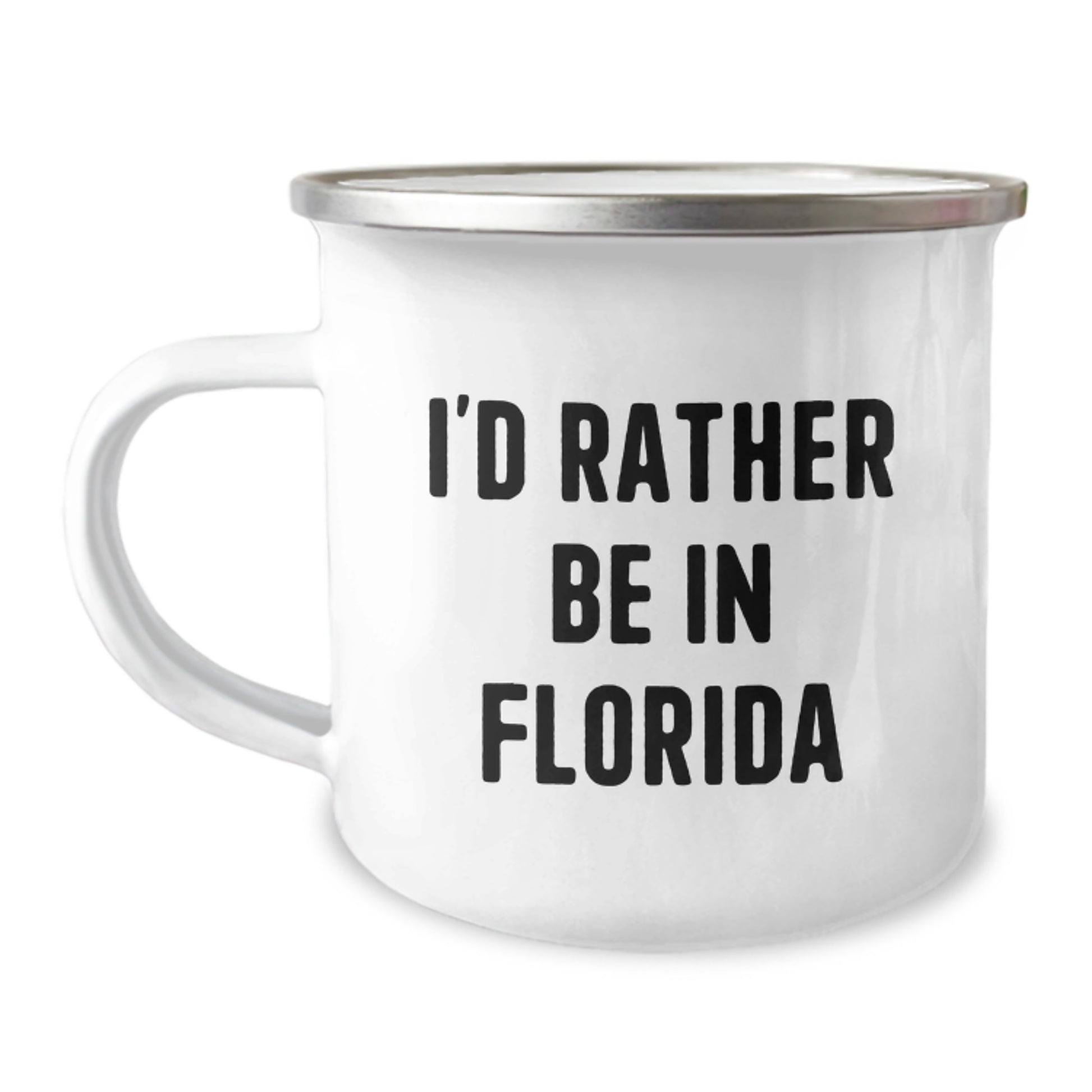 Funny Florida Gifts for Friends from Florida Camping Mug I'd Rather Be In Florida - Image 1