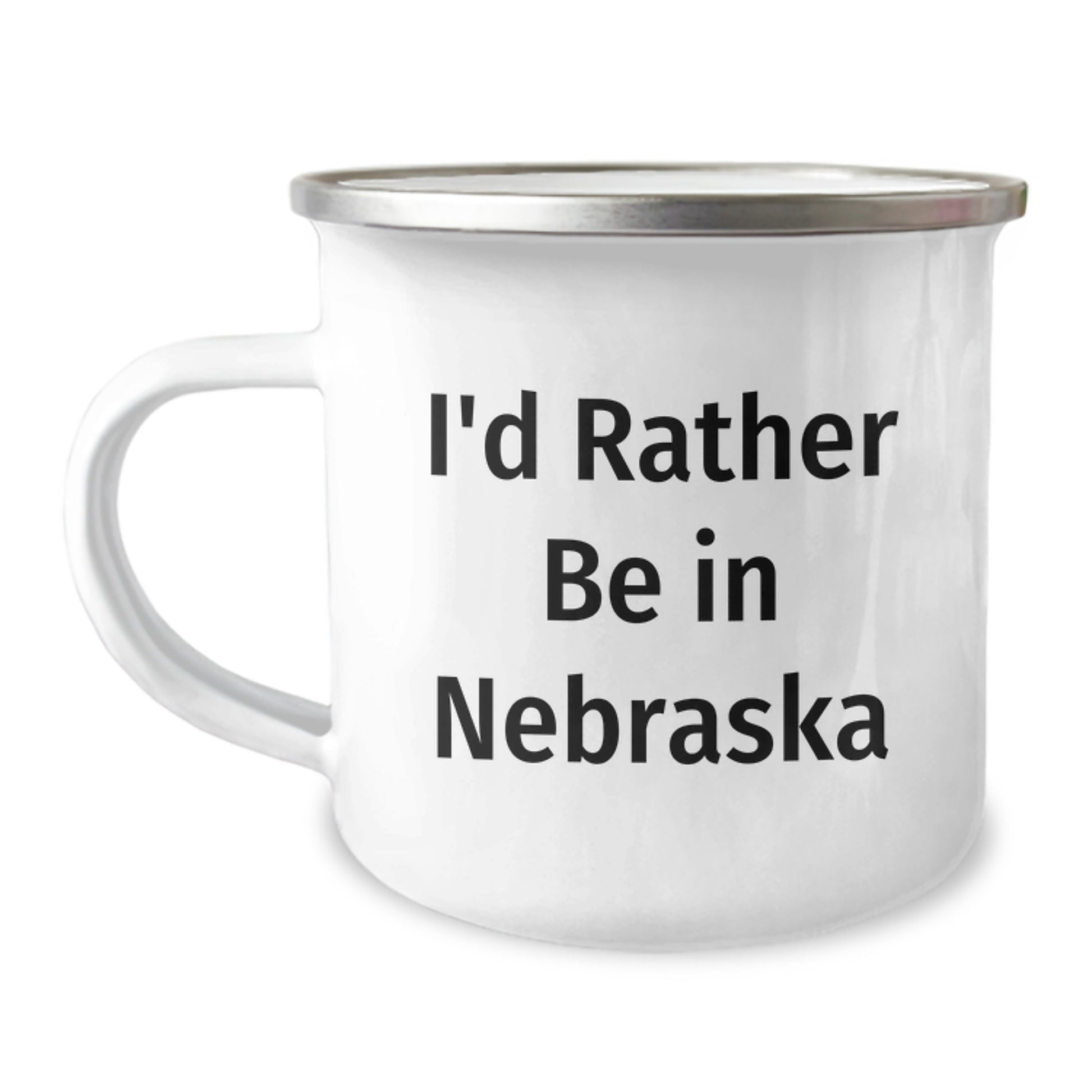 Funny I'd Rather Be In Nebraska Gifts for Men Friends Family from Nebraska Camping Mug - Image 1
