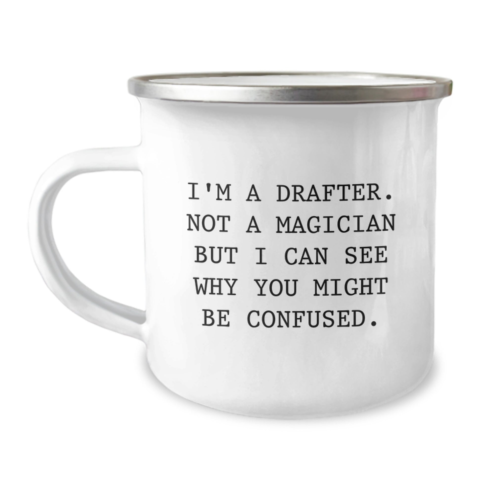 Funny Drafter Gifts from Men to Friends, Camping Mug for Drafter Enthusiasts, Christmas Unique Presents with I'm A Drafter - Image 1