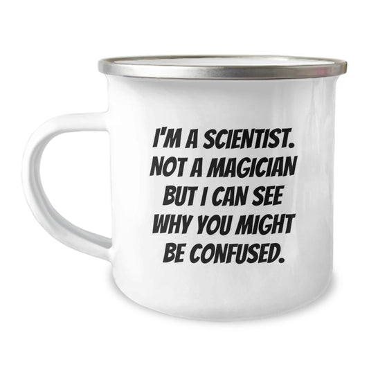 Funny Scientist Gifts from Men for Scientist Friends - Christmas Unique Scientist Mug for Camping, Perfect Camping Mug with Scientist Quote - Image 1